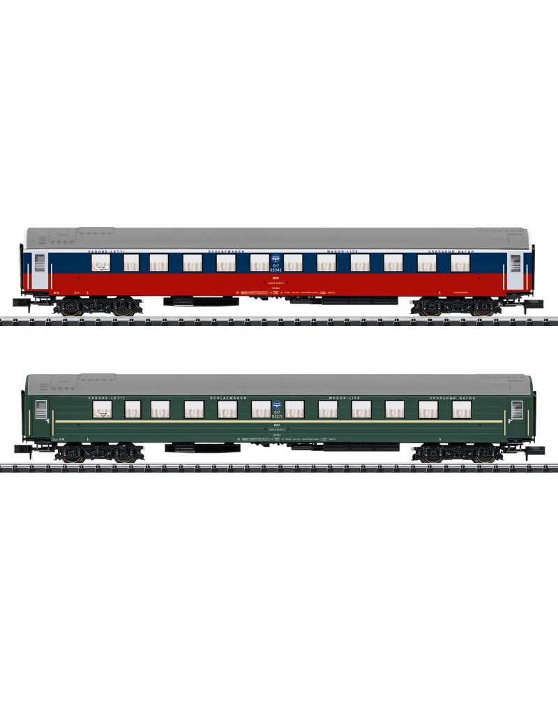 Coffret de 2 voitures lits RZD WLABm époque V/VI