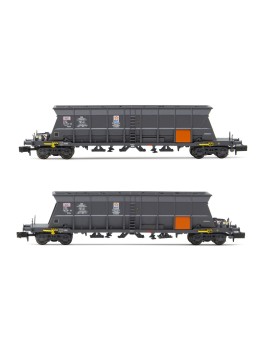 Set of 2 SNCF Faoos coal hopper wagons CAPCOL/EDF