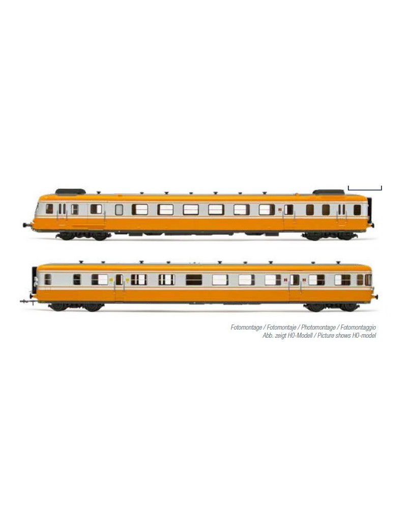 SNCF modernized RGP 2 railcar orange and silver digital sound