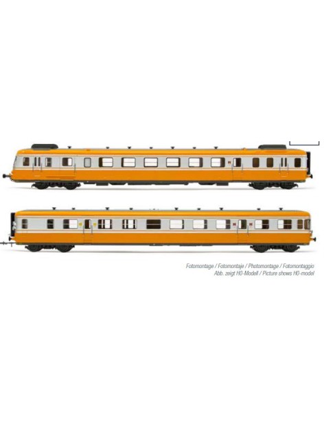 SNCF modernized RGP 2 railcar orange and silver digital sound