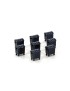 Set of 8 black community bins