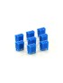 Set of 8 blue community bins