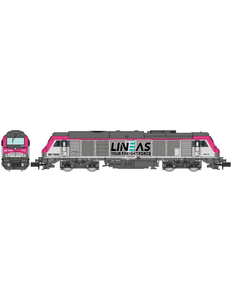 Locomotive BB 75025 LINEAS rose époque VI