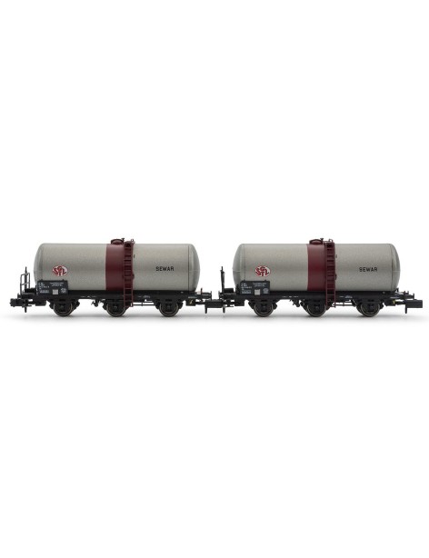 Set of 2 SNCF 3 axles tank wagons SGTL SEWAR era IV