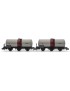 Set of 2 SNCF 3 axles tank wagons SGTL SEWAR era IV