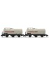 Set of 2 SNCF 3 axles tank wagons PETROLES DE l'OUEST era IV