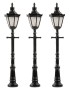 Set of 3 parc lampposts.