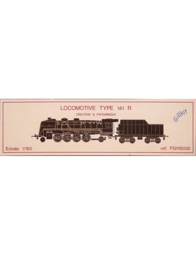 SNCF 141 R steam locomotive in kit