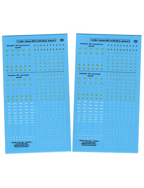 Sheets for SNCF ex-DR (Sarre) carriages era IIIc