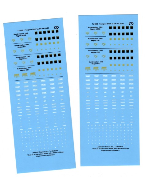 Planches fourgons SNCF ex-DR Pwi28/29