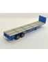 Kit flat semi-trailer with back