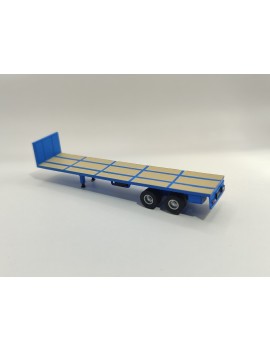 Kit flat semi-trailer with back