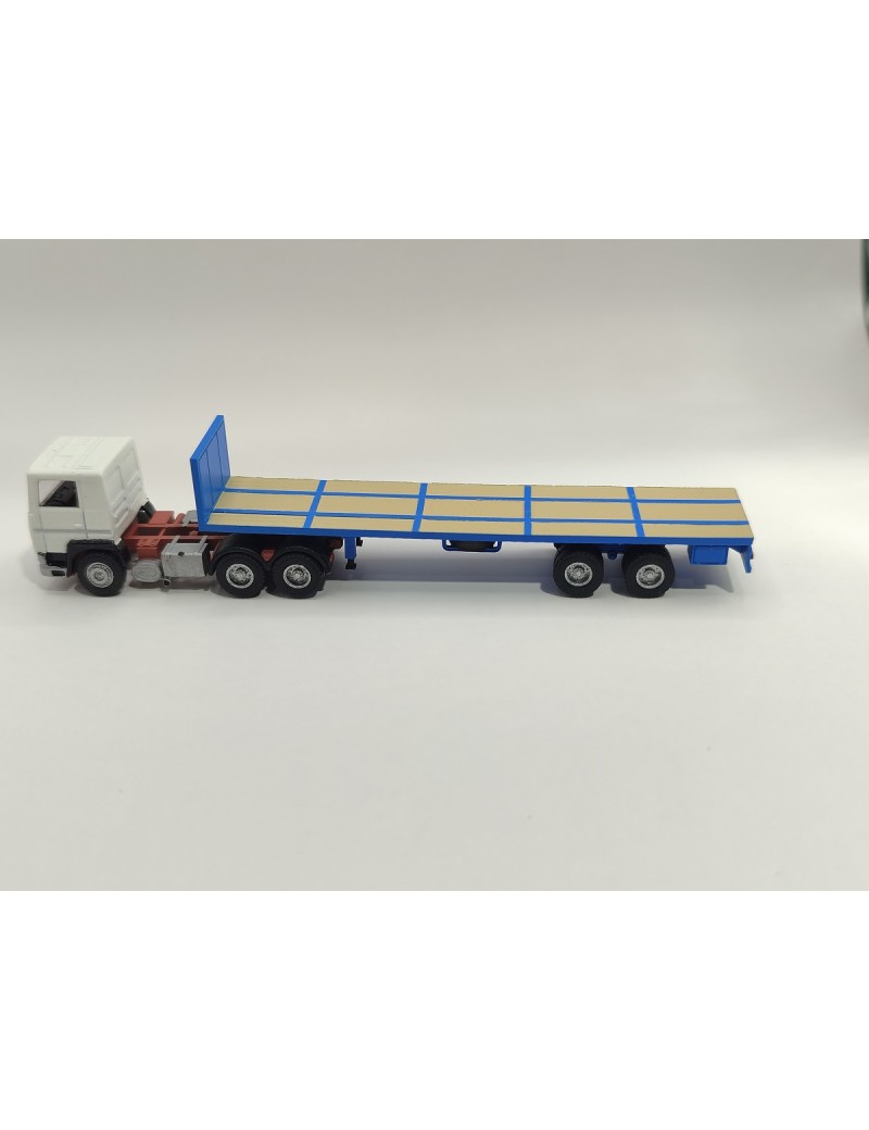 Kit flat semi-trailer with back