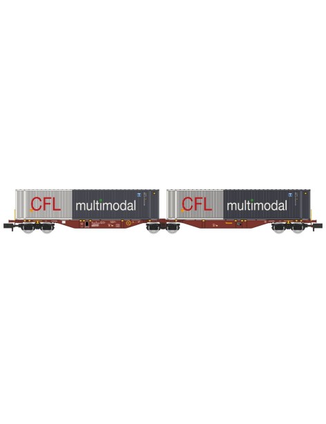 TOUAX Sggmrss 90 wagon + 2 containers 45' CFL multimodal