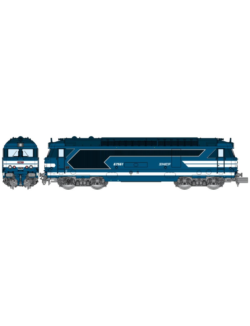 SNCF BB 67561 locomotive diesel blue era IV/V digital sound