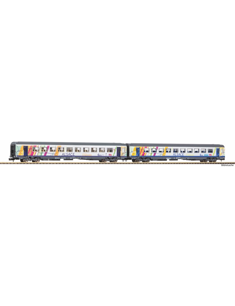 Set of 2 SNCF VTU carriages TER Alsace era VI