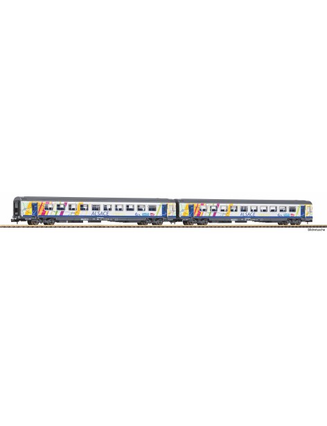 Set of 2 SNCF B11tu carriages TER Alsace era VI