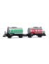 Set of 2 SNCF tank wagons BYRRH and Préfontaines