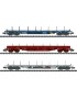 Set of 3 SNCB and CFL flat wagons era VI