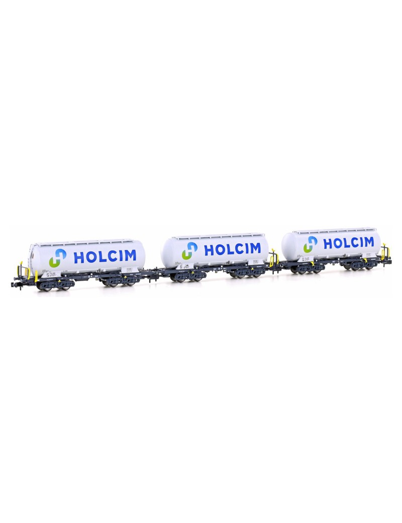 Coffret de 3 wagons silo à ciment Uacs SBB Holcim