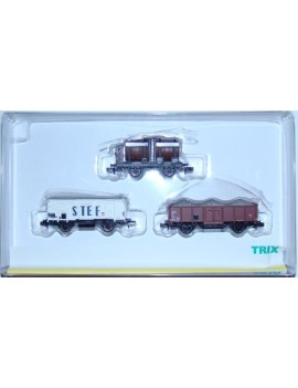 Set of 3 SNCF wagons era IIIa